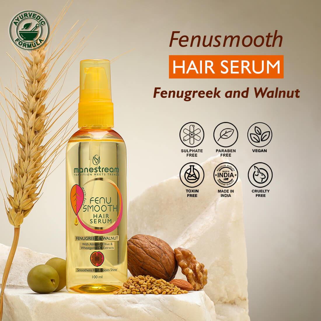 Buy Aryanveda Hair Growth Serum With Walnut Oil & Coconut Oil 100 ml Online  at Best Price - Hair Serums
