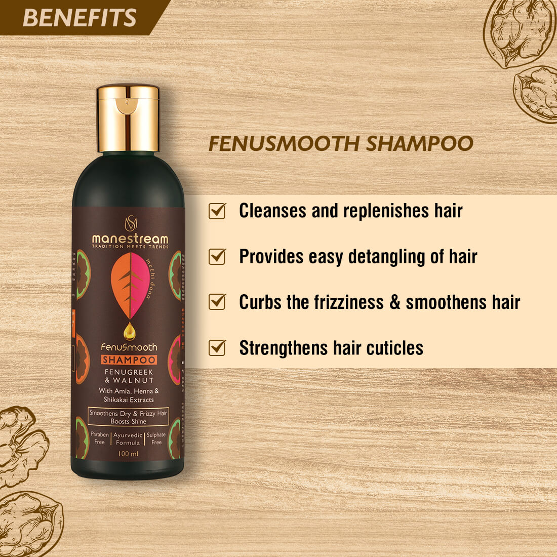 Fenusmooth Frizzy Hair Treatment Shampoo